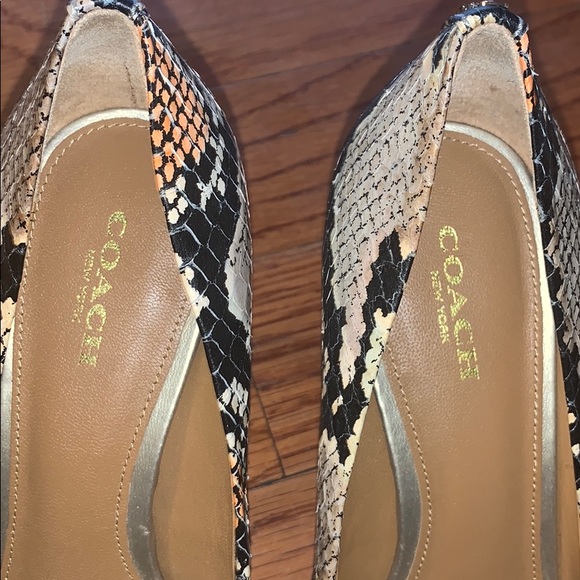 Like NWOT Coach Snakeskin Heels!! - Picture 7 of 8